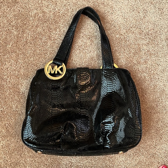Michael Kors Shiny Snakeskin Purse - Picture 2 of 10